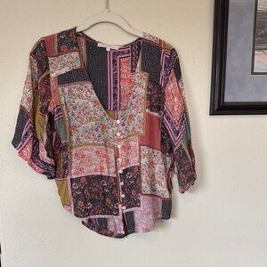 Patchwork Floral Women's Top